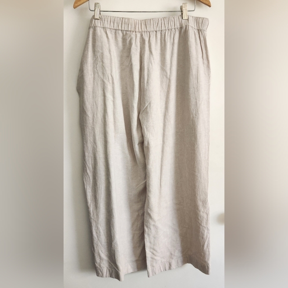 Vineyard Vines Linen Wide Leg Pants Womens XL Beige Travel Beach - Picture 2 of 10